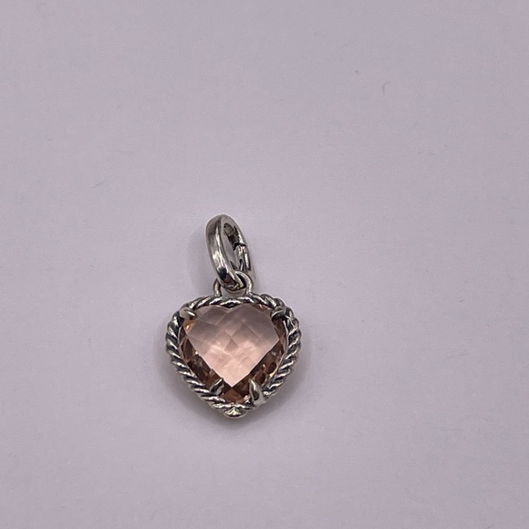 David Yurman Morganite Heart Pendant - Picture 5 of 9